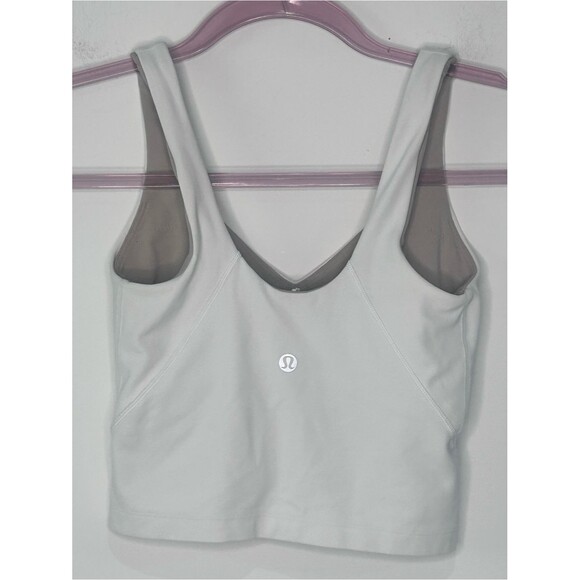 Unbranded Tops - Lululemon Align V-Neck Longline White Nulu Yoga Tank Built-In Bra Size 0